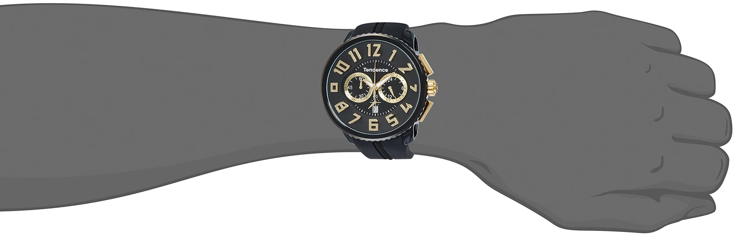 TENDENCE Gulliver Round Chrono TG460011 Men's Black Quartz Watch - Image 6