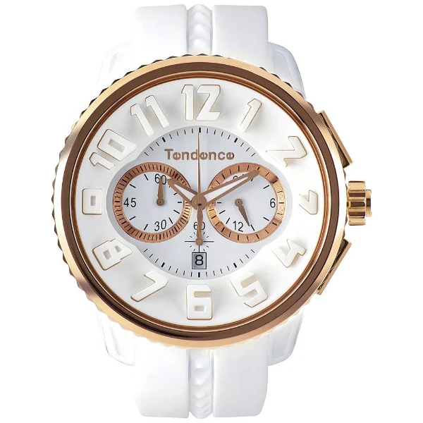 Tendence TG046014 Stylish Chronograph White Dial 2-Year Warranty Water Resistant Elegant Design