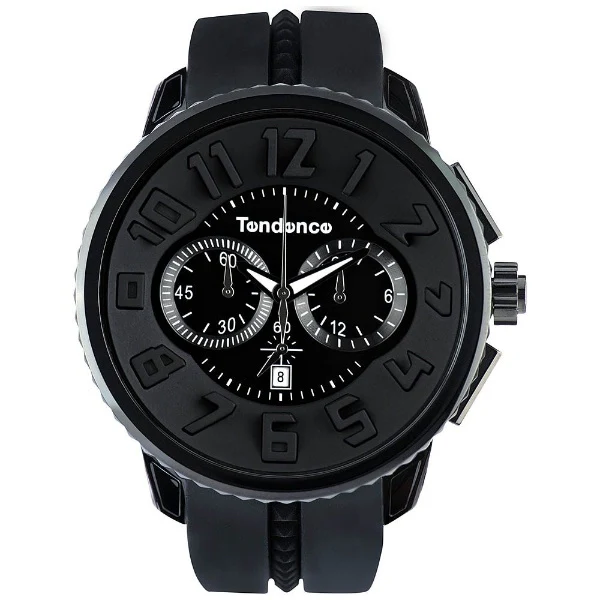 Tendence TG460010 Stylish Chronograph Black Design Durable Water Resistant 2-Year Warranty