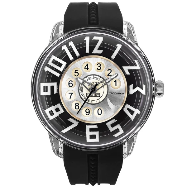 Tendence TY023010 Stylish Men's Rubber Strap Authentic 2-Year Warranty Water Resistant Unique Design - Image 3