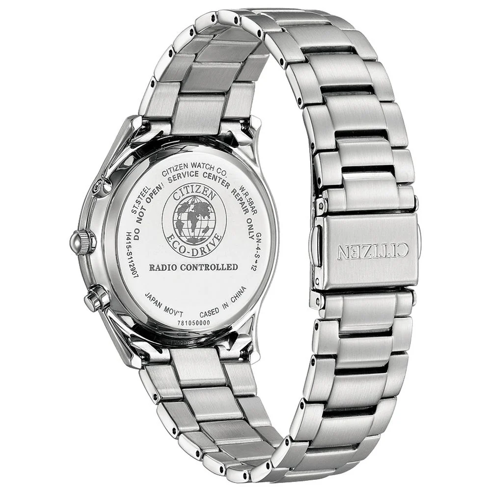 Citizen Men's Watch - Citizen Collection Eco-Drive Radio Controlled, Black, Metal Band, with Date AS1060-54E - Image 4