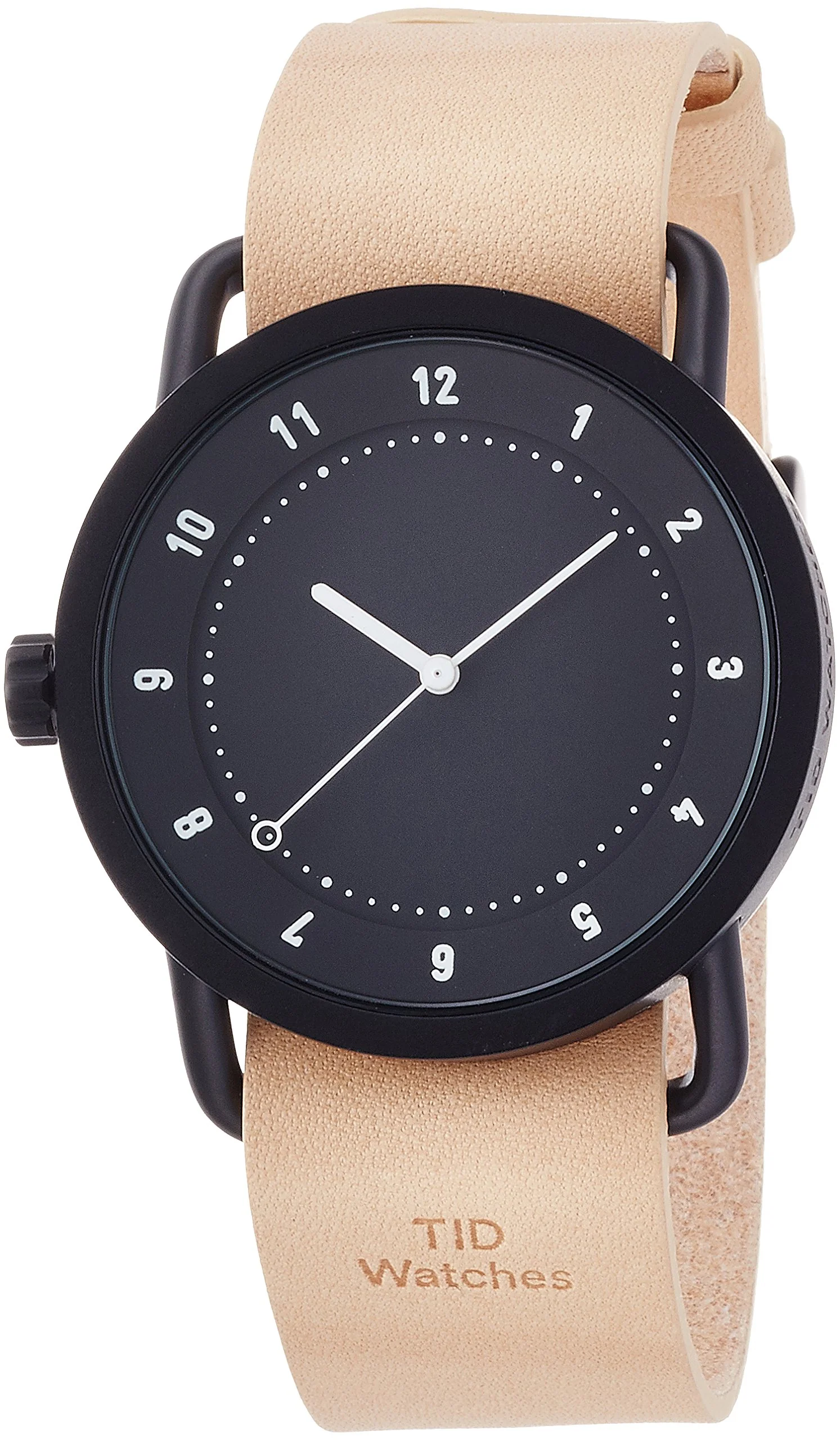TID WATCHES No.1 TID01-BK/N Leather Strap Men's Watch