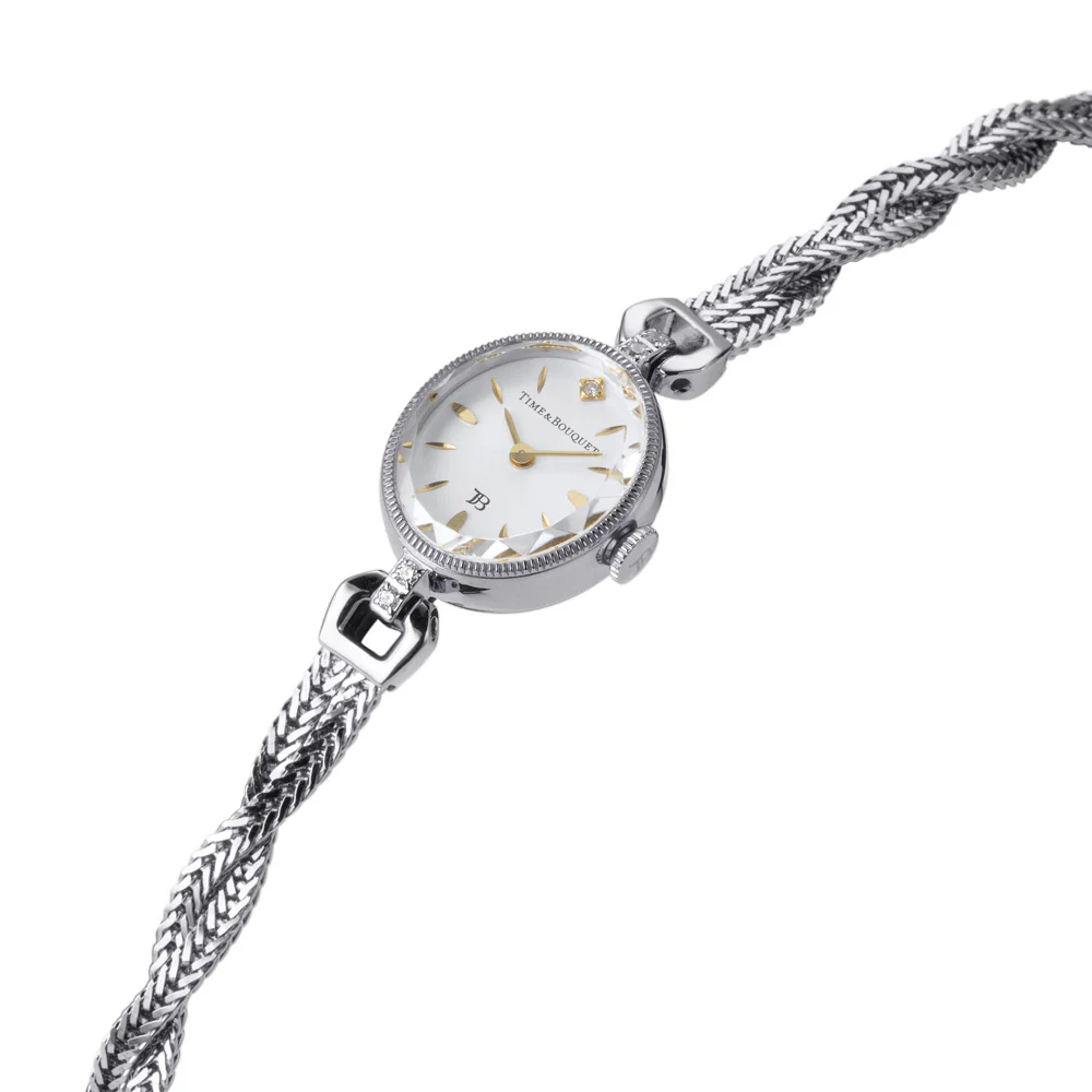 Time&Bouquet OTB-002-S Elegant Design Water Resistant Quartz Movement Stainless Steel Case Adjustable Strap - Image 2