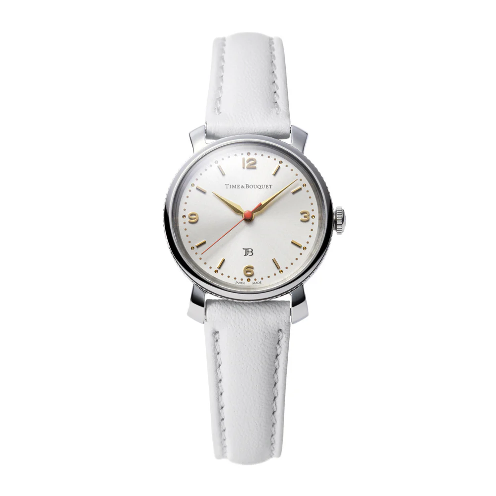 Time&Bouquet OTB 003 2 S WT Elegant Coquelicot Leather Band Watch with Water Resistance and Stylish Design for Everyday Wear