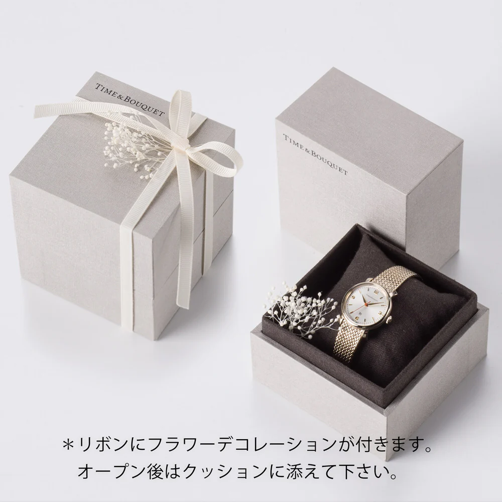 Time&Bouquet OTB-003-S Elegant Coquelicot Mesh Band Stylish Design Water Resistant Japanese Quartz Movement - Image 7