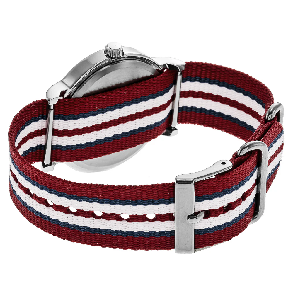 TIMEX T2N746 Weekender Central Park Stylish Red Blue White Design 1-Year Warranty Water Resistant Comfortable Fit - Image 4
