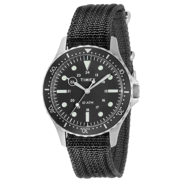 TIMEX TW2T75600 Navy XL Fabric Strap Men's Watch - Water Resistant - Durable Design - 1 Year Warranty - Image 3