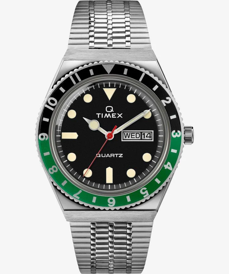 TIMEX Q TIMEX TW2U60900 Black Green Quartz Unisex Watch