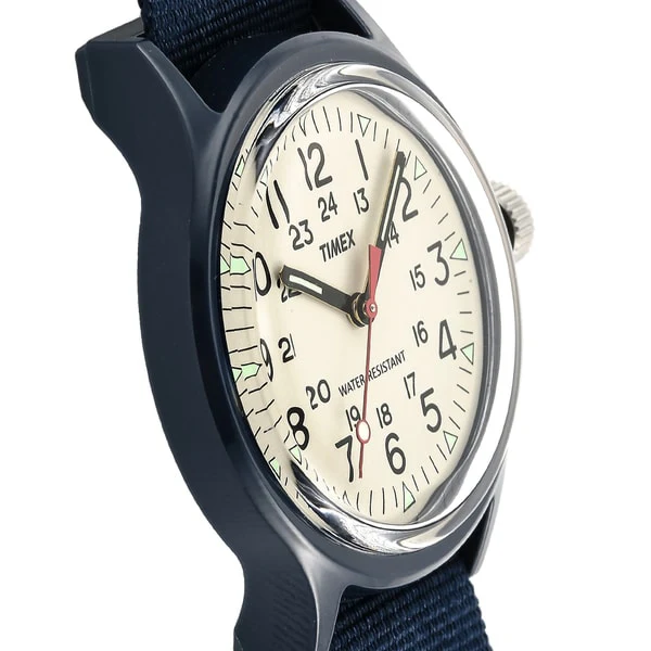 TIMEX TW2U84200 Camper MK1 Original Nylon Belt Watch in Ivory and Navy with Unisex Design and 1 Year Warranty - Image 3