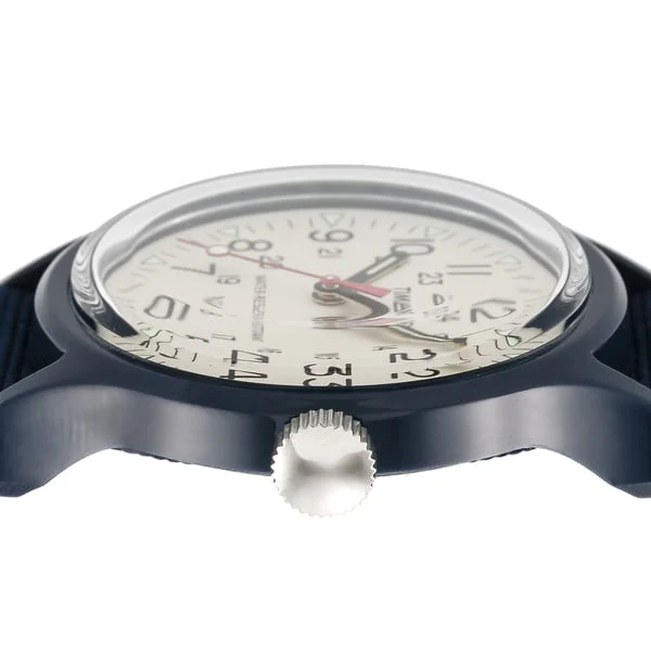 TIMEX TW2U84200 Camper MK1 Original Nylon Belt Watch in Ivory and Navy with Unisex Design and 1 Year Warranty - Image 4