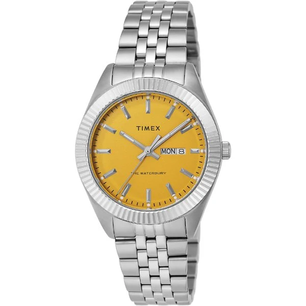 TIMEX TW2V18000 Waterbury Legacy 1-Year Warranty Yellow by TIMEX - Stylish and Durable Timepiece