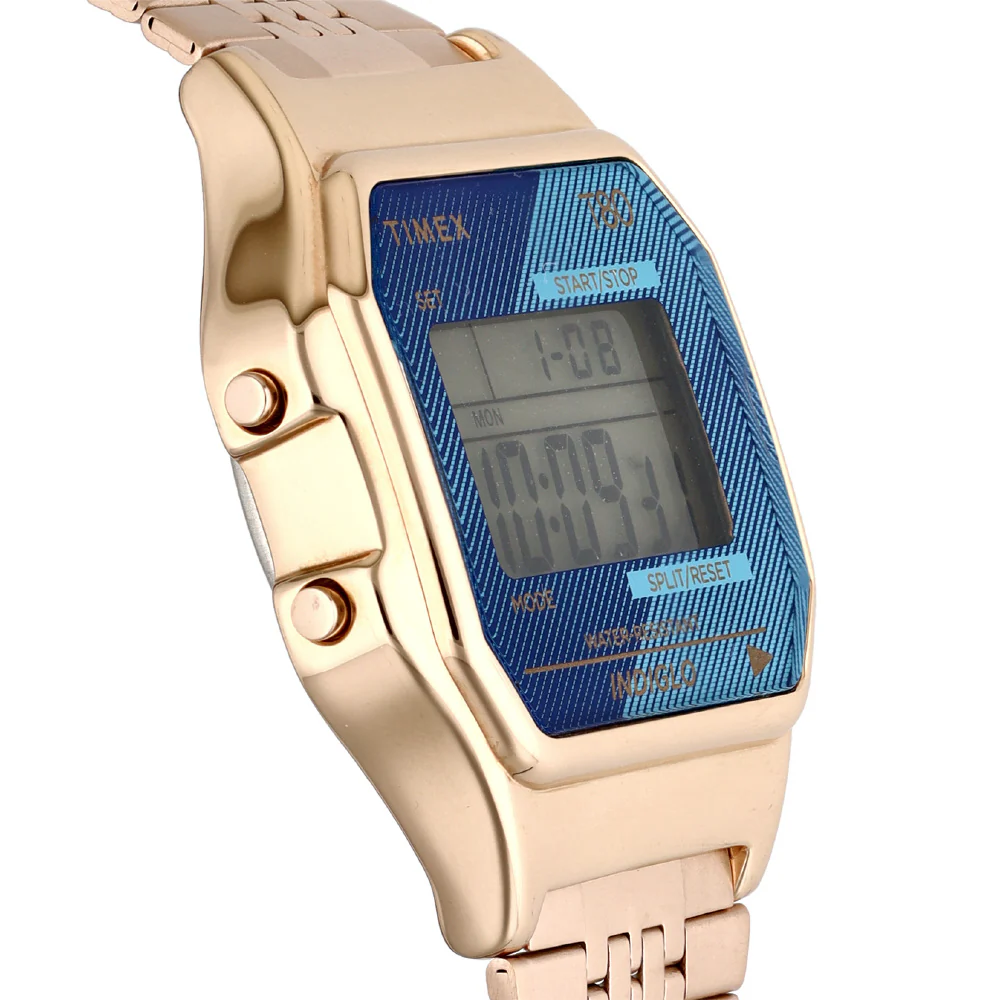TIMEX TW2V19600 Classic Digital Watch Water Resistant Retro Design 1-Year Warranty Blue Color - Image 2
