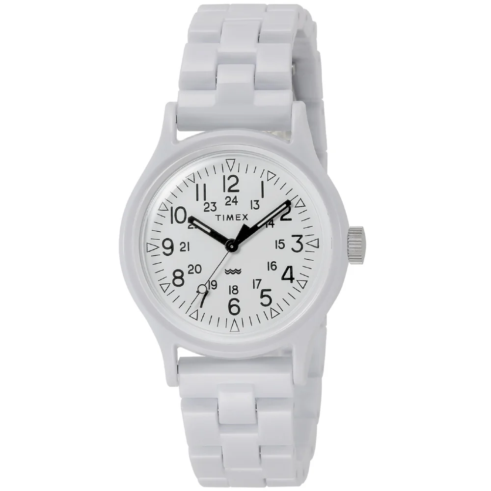 TIMEX TW2V19900-1 Classic Tile Collection Original Camper Black Dial Black Band Water Resistant Durable Design 1-Year