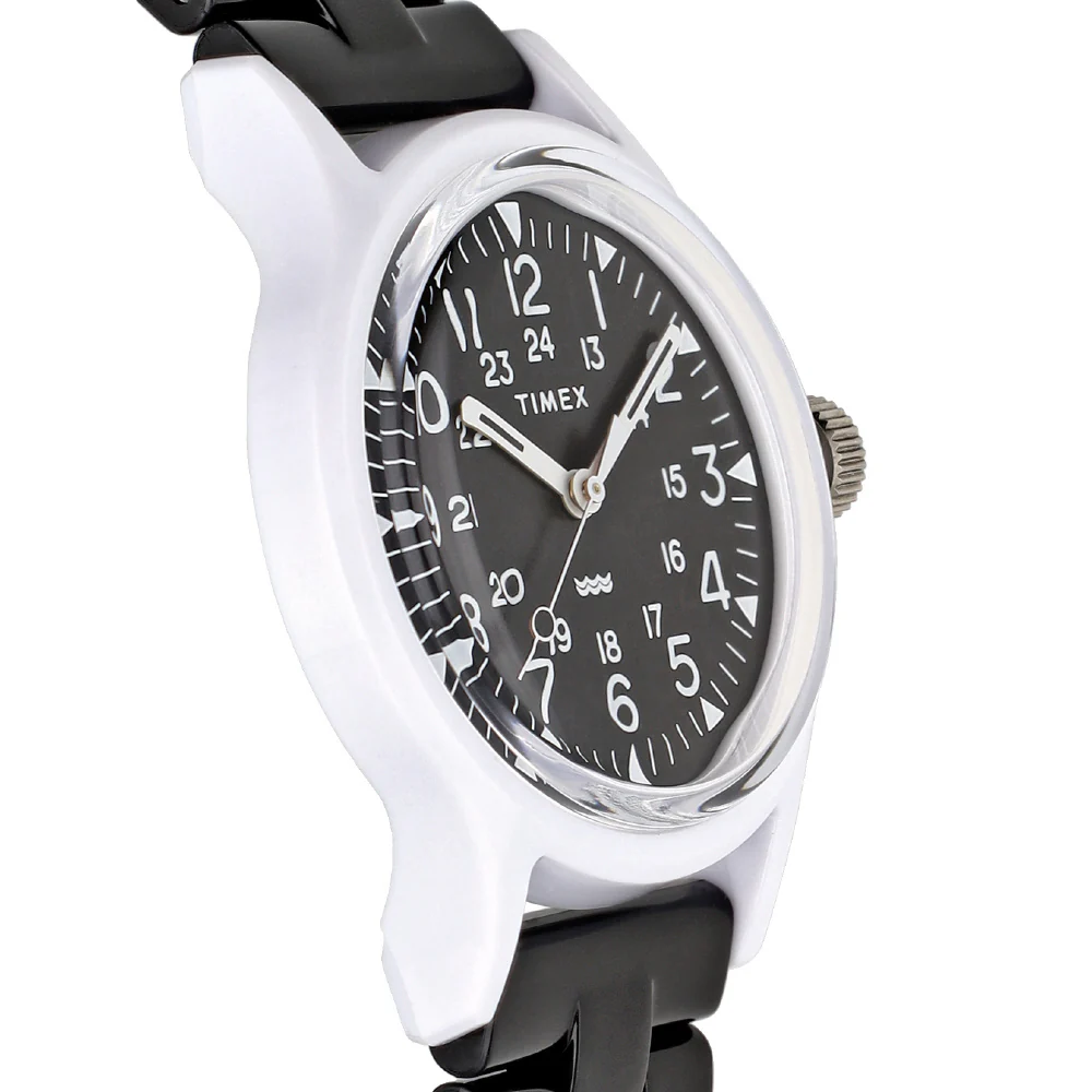 TIMEX TW2V19900-2 Classic Tile Collection Original Camper Black Dial Black Band Water Resistant Durable Design 1-Year - Image 2
