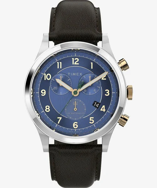 TIMEX Waterbury Traditional TW2V28600 Chronograph Navy Quartz Unisex Watch - Image 2