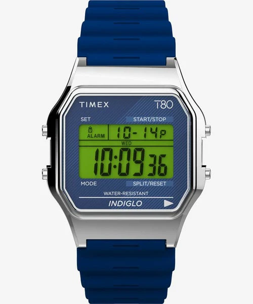 TIMEX TIMEX 80 TW2V41200 Metal Blue Rubber Quartz Unisex Watch - Image 2