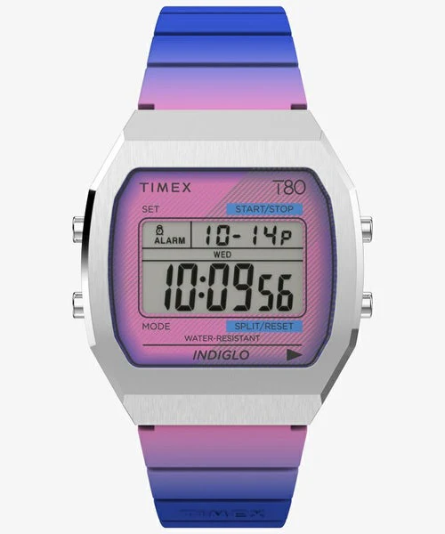 TIMEX T80 TW2V74600 Purple Steel Quartz Unisex Watch - Image 2