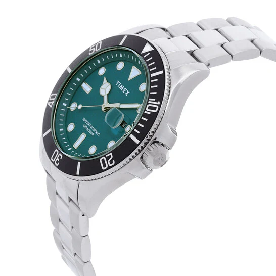 TIMEX TW2V91900 TIMEX Harborside Coast 1-Year Warranty Green - Stylish & Durable Watch for Everyday Wear