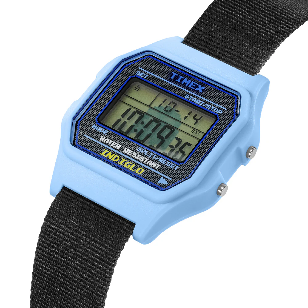 TIMEX TW2V94100 PAC MAN Classic Digital 1-Year Warranty Blue Retro Design Water Resistant LED Display - Image 2