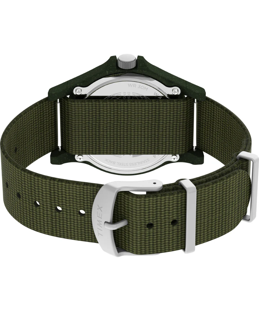 TIMEX TW2V96000 Reclaim Ocean Sustainable Design 1-Year Warranty Moss Green Eco-Friendly Materials - Image 4