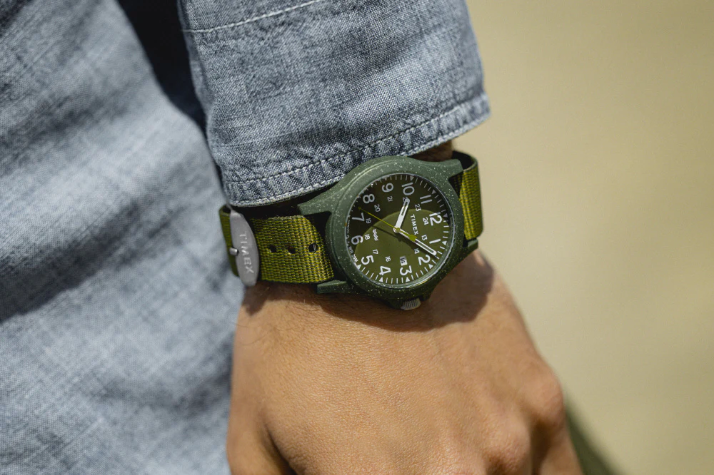 TIMEX TW2V96000 Reclaim Ocean Sustainable Design 1-Year Warranty Moss Green Eco-Friendly Materials - Image 6