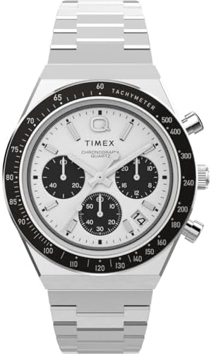 TIMEX TW2W53300 TIMEX Q Diver Inspired Chrono - 1-Year Warranty, Stylish White Design [Genuine Product]