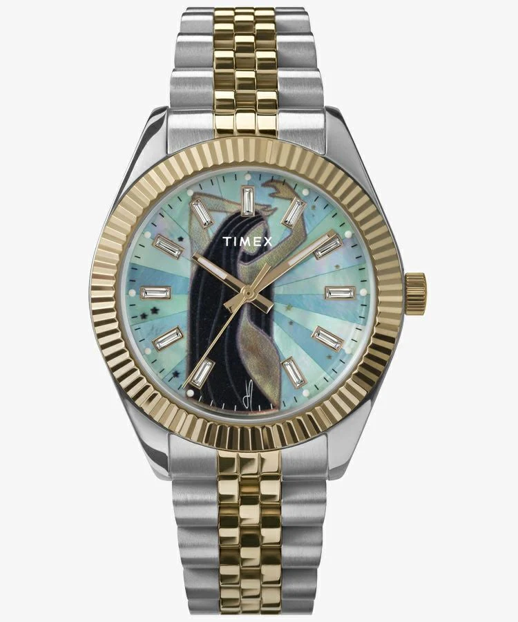 Timex Jacquie Aiche Blue MOP Mosaic Dial TW2W63600