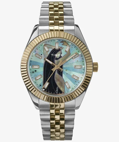 Timex Jacquie Aiche Blue MOP Mosaic Dial TW2W63600 - Image 2