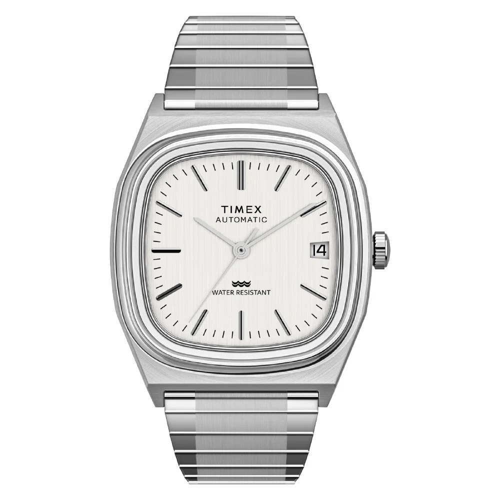 TIMEX TW2W70800 Reissue 1983 Automatic Silver Stainless Steel Water Resistant 1-Year Warranty