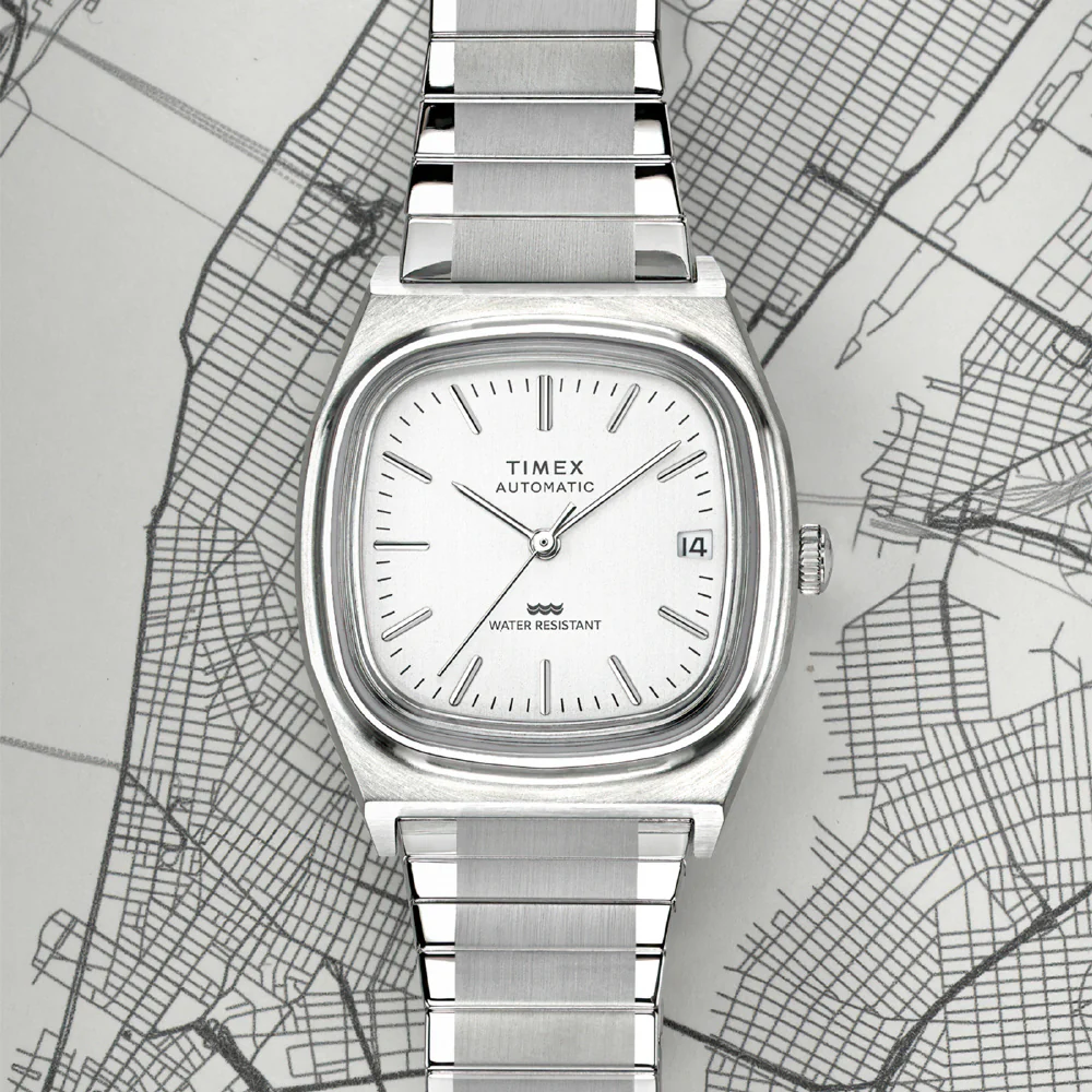 TIMEX TW2W70800 Reissue 1983 Automatic Silver Stainless Steel Water Resistant 1-Year Warranty - Image 3