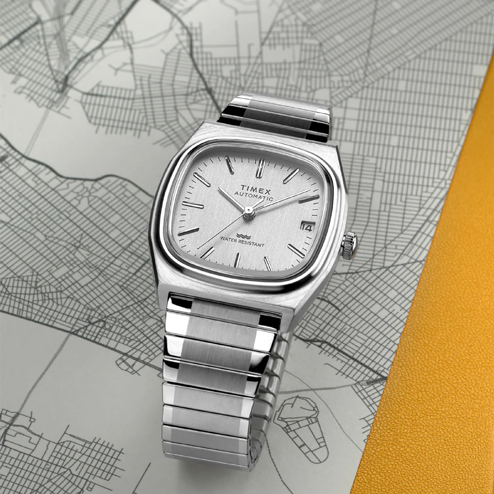 TIMEX TW2W70800 Reissue 1983 Automatic Silver Stainless Steel Water Resistant 1-Year Warranty - Image 4