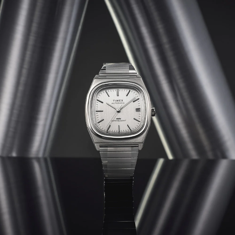 TIMEX TW2W70800 Reissue 1983 Automatic Silver Stainless Steel Water Resistant 1-Year Warranty - Image 5