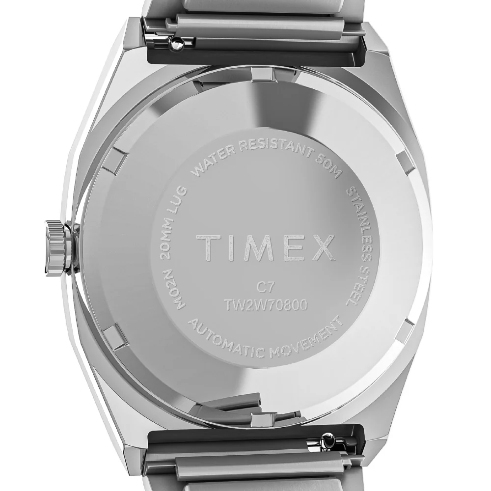 TIMEX TW2W70800 Reissue 1983 Automatic Silver Stainless Steel Water Resistant 1-Year Warranty - Image 7