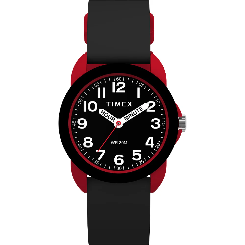 TIMEX TW2W91900 Kids Analog Time Machine 1-Year Warranty Stylish Black Durable Design Easy-to-Read Dial