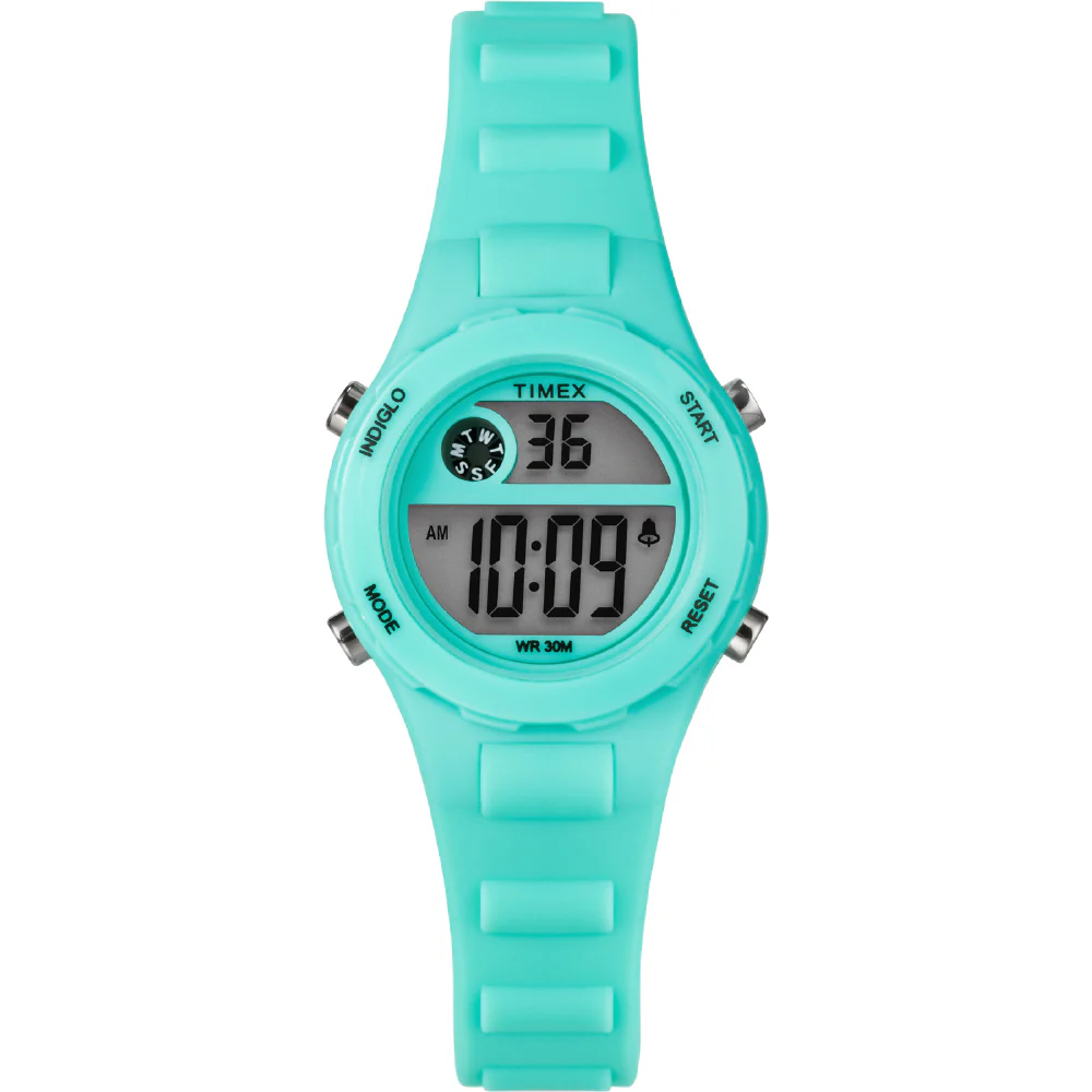 TIMEX TW2W92600 Kids Digital Watch Water Resistant 1-Year Warranty Fun Green Color Easy-to-Read Display