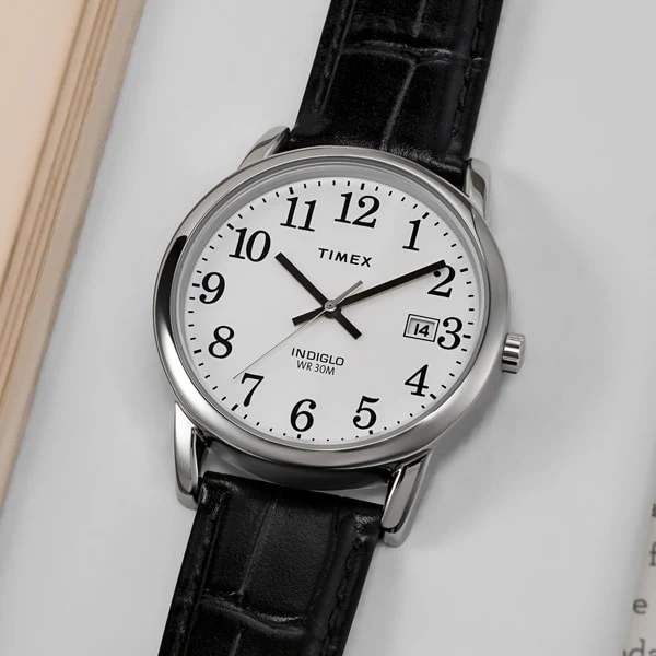 TIMEX TW2W95400 TIMEX Easy Reader 1-Year Warranty White Watch (Model: ) with Black Band - Genuine Product - Image 6