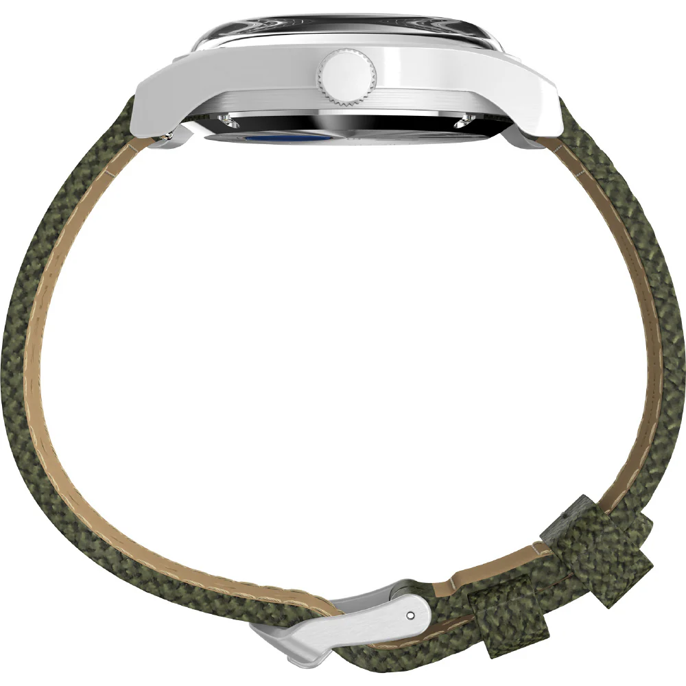 TIMEX TW2Y07800 MK1 Automatic 1-Year Warranty Black Dial Green Band Water Resistant Stylish Design - Image 2