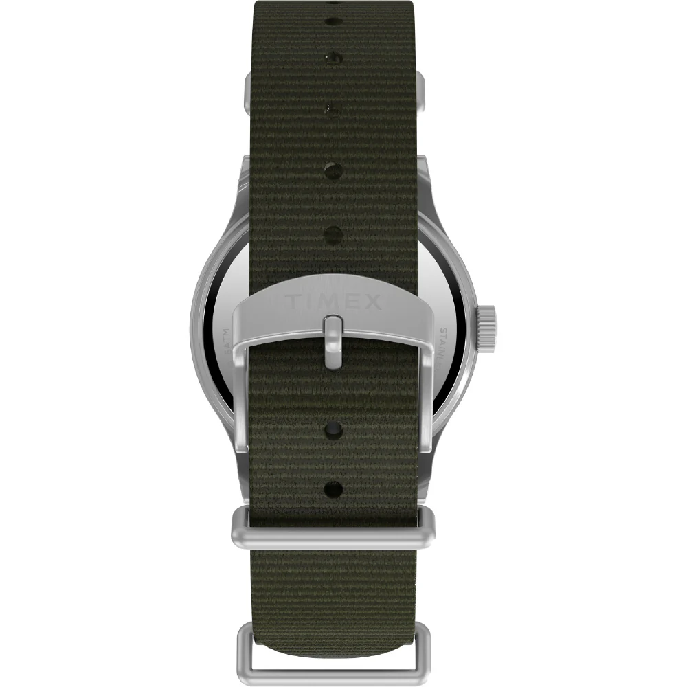 TIMEX TW2Y07900 MK1 Handwind 1-Year Warranty Black Dial Durable Khaki Green Strap Classic Design - Image 5