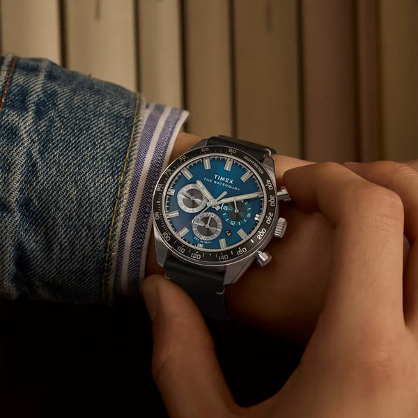 TIMEX TW2Y18600 Waterbury Traditional Chrono by TIMEX - 1-Year Warranty, Blue Dial, Model [Genuine Product] - Image 7
