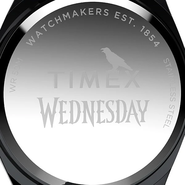 TIMEX TW2Y19600 Timex Wednesday Collaboration Legacy - 1-Year Warranty, Stylish Black Design, Genuine Product - Image 4
