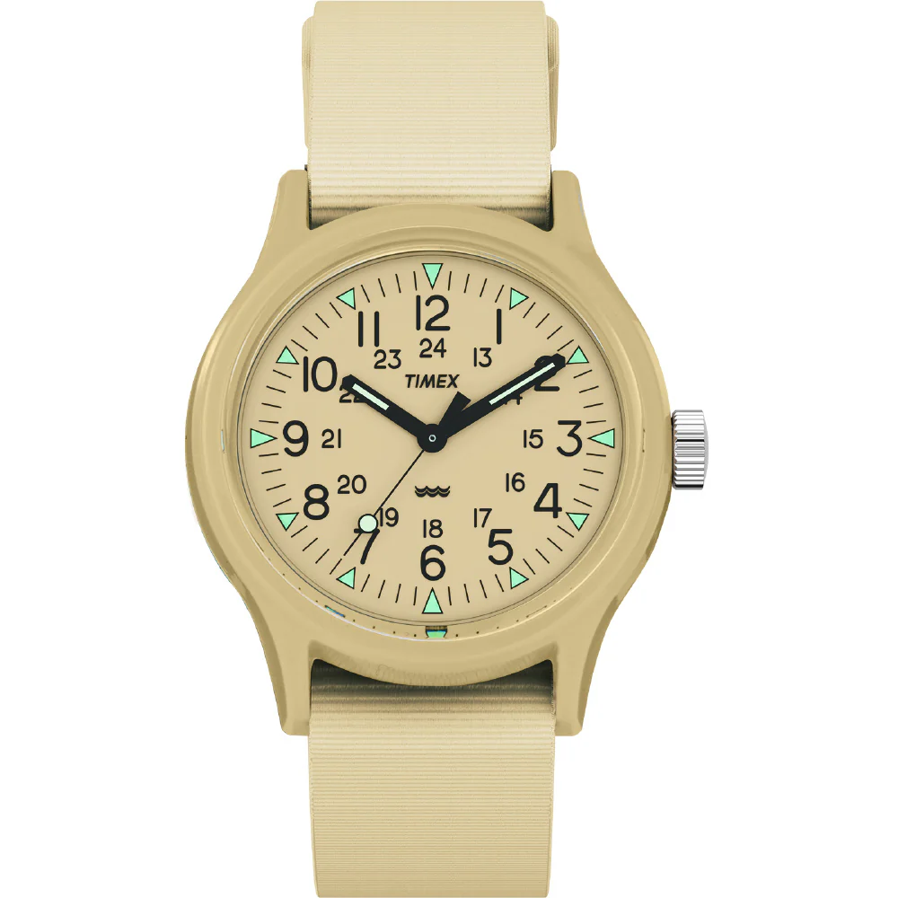 TIMEX TW2Y19800 Original Camper 1-Year Warranty Beige Durable Water-Resistant Stylish Casual Design