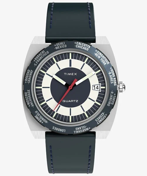 TIMEX Q TIMEX 1972 TW2Y31400 World Time Quartz Unisex Watch - Image 2