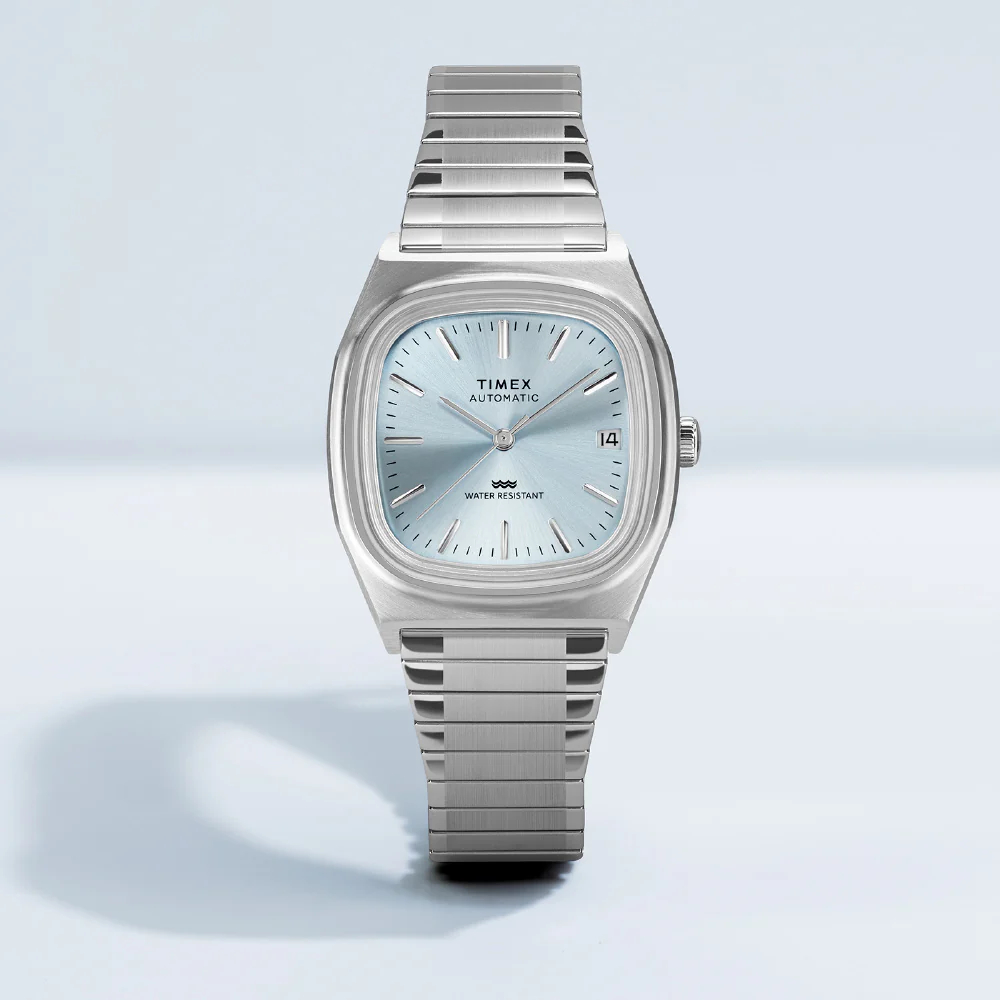 TIMEX TW2Y66700 1983 E-Line Automatic Light Blue Stainless Steel Case Water Resistant 1-Year Warranty - Image 8