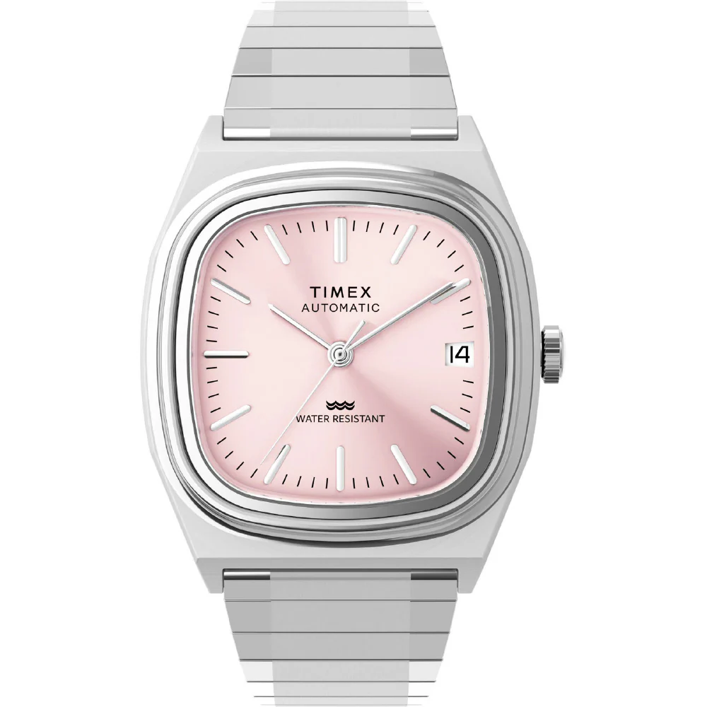 TIMEX TW2Y66800 1983 E-Line Automatic Light Pink 1-Year Warranty Stylish Design Water-Resistant