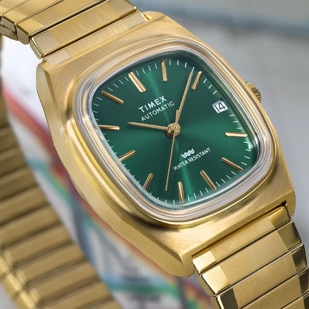 TIMEX TW2Y67700 1983 E-Line Automatic 1 Year Warranty Green Stainless Steel Water Resistant - Image 8