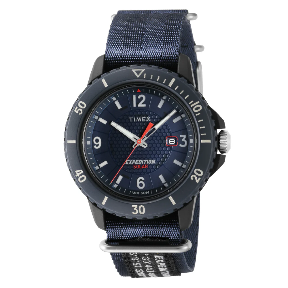 TIMEX TW4B14300 Expedition Gallatin Solar Eco-Friendly Blue Strap Water Resistant 1-Year Warranty Authentic