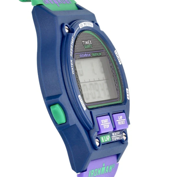 TIMEX TW5M54600 Timex Ironman 8 Lap - 1-Year Warranty, Green & Purple Sports Watch [Genuine Product] - Image 2