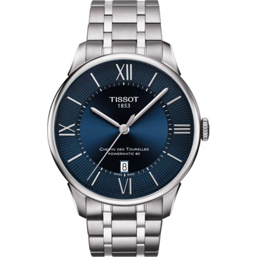 TISSOT T099 Automatic Men's Blue Stainless Steel Band Water Resistant 2-Year Warranty Swiss Made