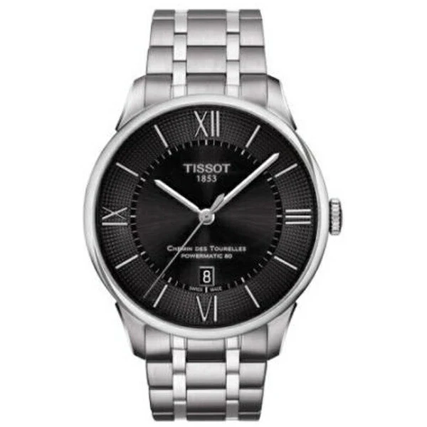 TISSOT T099.407.11.058.00 Stylish Automatic Watch Stainless Steel Case Black Dial Water Resistant