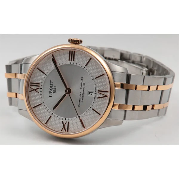 TISSOT T099.407.22.038.01 CHEMIN DES TOURELLES AT SI Combination Bracelet Water Resistant Elegant Design 2 Year Warranty - Image 3